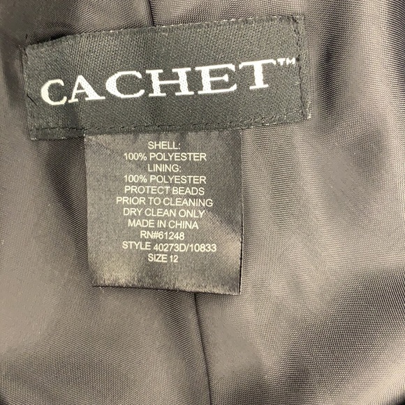 Cachet evening dress, like new with beading - Picture 7 of 7